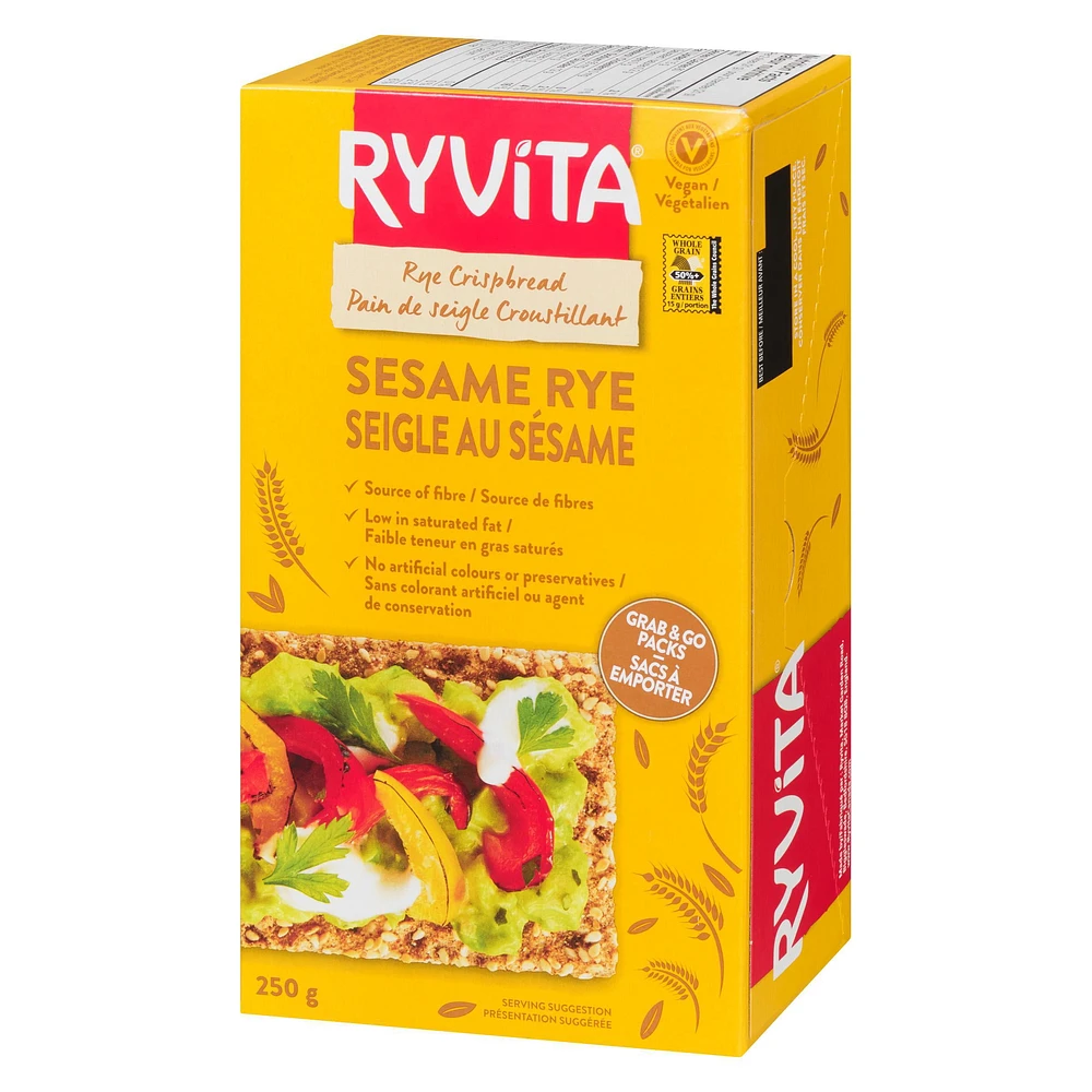 RYVITA SESAME RYE CRISPBREAD, 250GR