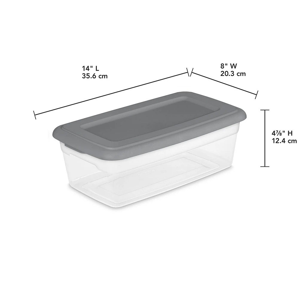 Sterilite Ensemble de (5) Boîtes 5.7L- Bleu