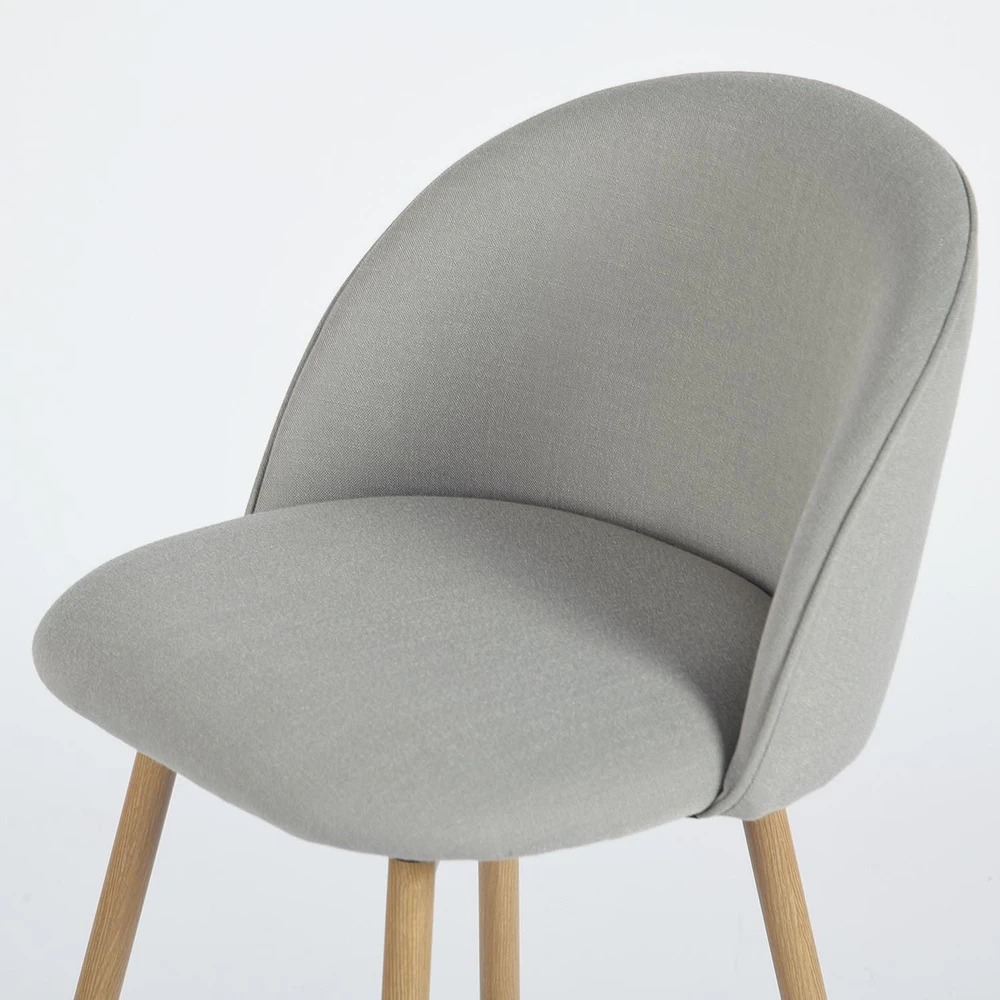 Homy Casa Ensemble de 4 tabourets de bar pivotants, hauteur de comptoir de 26 po avec dossier incurvé ergonomique, rembourrés avec détails cousus pour îlot de cuisine et salle à manger, beige/gris/ble