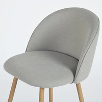 Homy Casa Ensemble de 4 tabourets de bar pivotants, hauteur de comptoir de 26 po avec dossier incurvé ergonomique, rembourrés avec détails cousus pour îlot de cuisine et salle à manger, beige/gris/ble