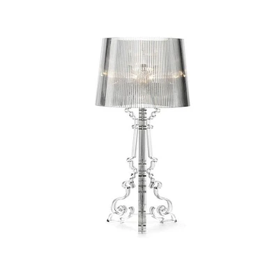LAMPE PRISMA CLAIRE<br>Lampe de table ou de bureau en plastique/acrylique<br><br>Support de lampe : E/14<br>Petit : 20"H x 9,6"