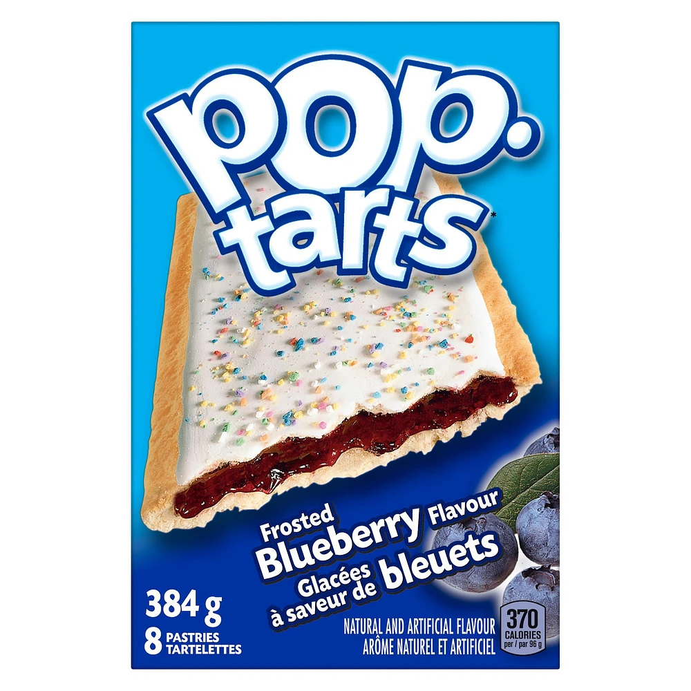 Kellogg's Pop-Tarts toaster pastries, Frosted Blueberry  384 g - 8 pastries, Toaster pastries