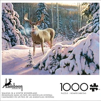 Buffalo Games Walking in a Winter Wonderland 1000-Piece Interlocking Jigsaw Puzzle