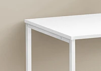 Monarch Specialties Computer Desk, Home Office, Laptop, Left, Right Set-up, Storage Drawers, 40"l, Work, Metal, Laminate, White, Contemporary, Modern