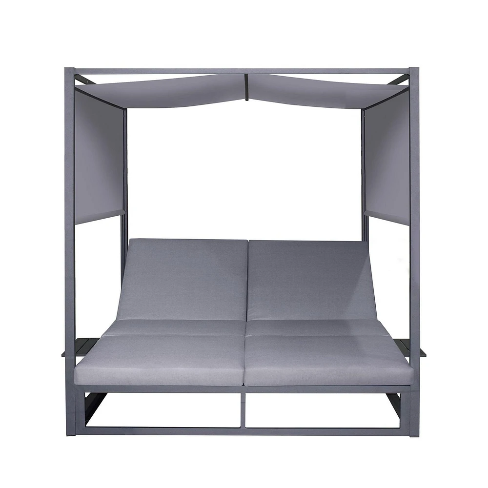 Deko Living Outdoor Gray Rectangular Patio Daybed 