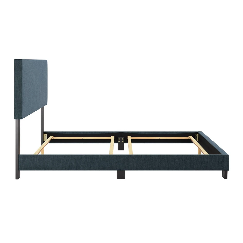 Cadre de lit queen-size rembourré moderne CorLiving Celeste pour adulte avec tête de lit, sommier requis