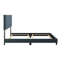 Cadre de lit queen-size rembourré moderne CorLiving Celeste pour adulte avec tête de lit, sommier requis