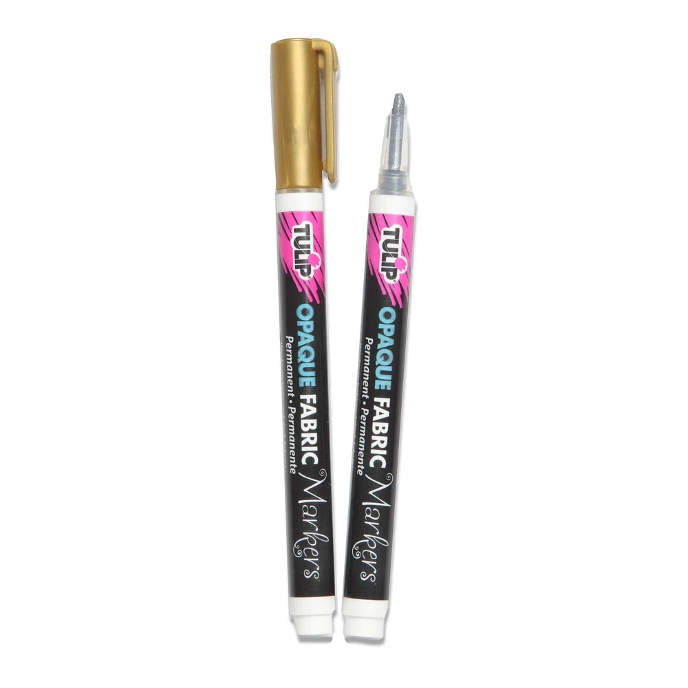 Tulip Opaque Metallic Colour Fabric Markers