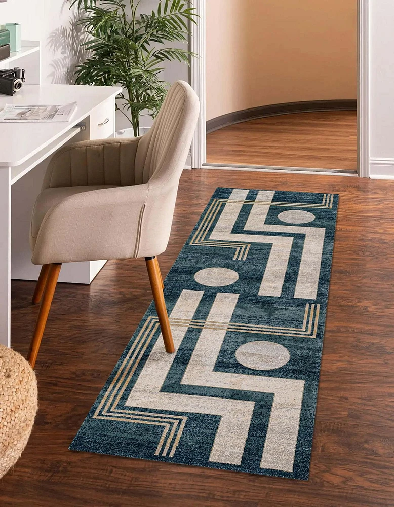 ECARPET Erisa 2'2" x 7'7" Contemporary Runner Rug for Living Room, Bedroom, Dining Room, Entrance, Hallway and More.