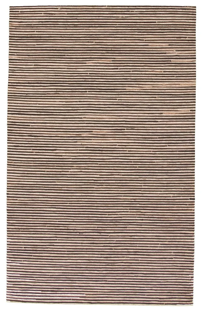 ECARPETGALLERY 5'3" x 7'7" Contemporary Cowhide Patchwork Handmade Area Rug for Living Room, Dining Room and Bedroom in Brown