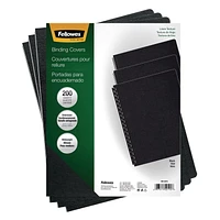 Linen Presentation Covers - Oversize, Black, 200 pack