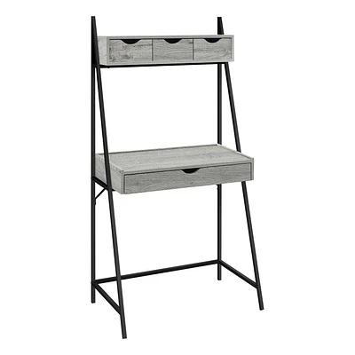 Monarch Specialties Bureau, Bureau À Domicile, Ordinateur Portable, Penché, Tiroirs De Rangement, 32"l, Travail, Métal, Stratifié, Gris, Noir, Contemporain, Moderne