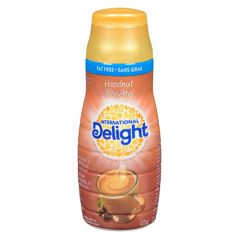 International Delight Fat Free Hazelnut Coffee Creamer, 473 mL