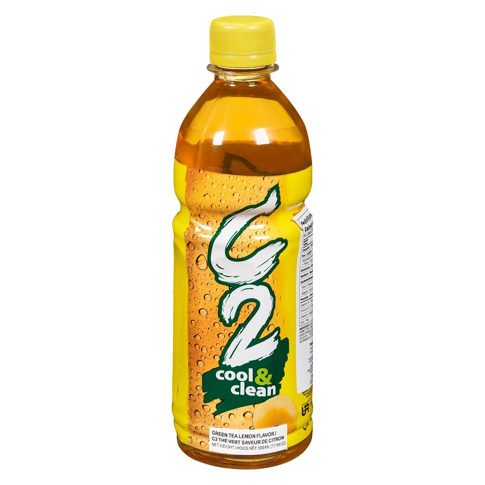 C2G C2 Cool & Clean Lemon Flavoured Green Tea, 500 mL