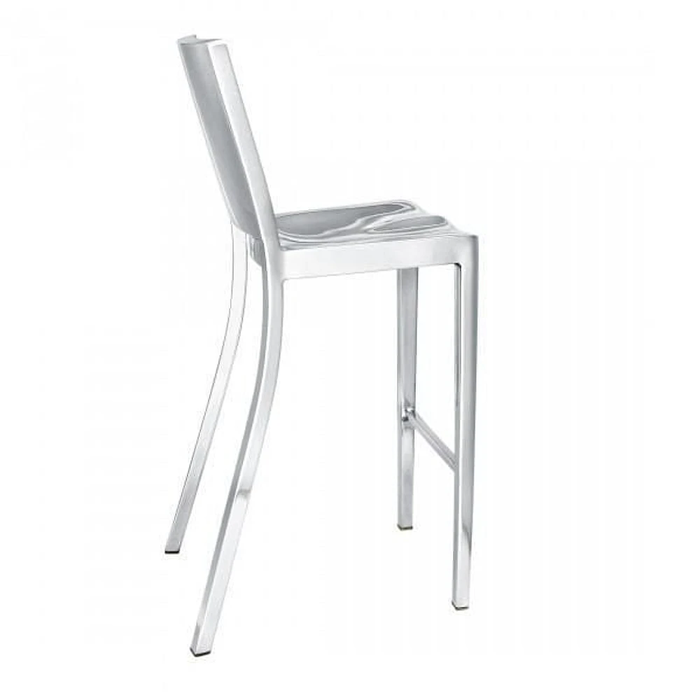 Tabouret de bar Plata Import Bronx métal Hudson 30" argent miroir
