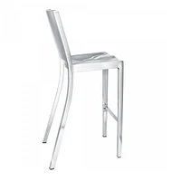 Tabouret de bar Plata Import Bronx métal Hudson 30" argent miroir