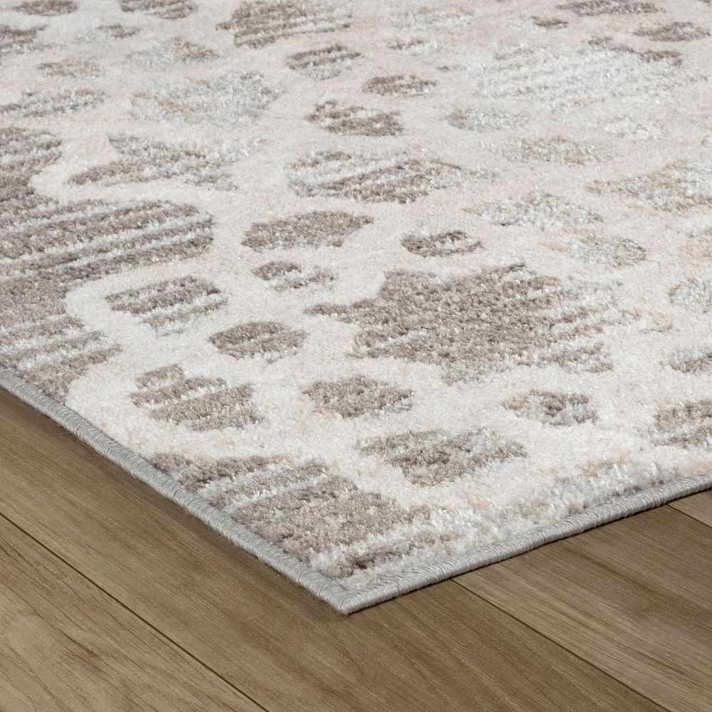 Tapis d'interieur abstrait Rug Branch Cadence, marron beige, moderne - Salon, chambre, salle a manger et cuisine<br>