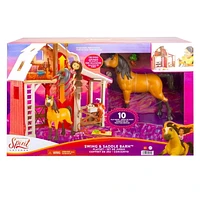 Coffret Écurie Spirit: l’indomptable avec Figurine Spirit, Écurie, 3 Espaces de Jeu et 10 Éléments de Jeu, Pour enfants à partir de 3 ans