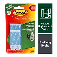 Command™ Outdoor Refill Strips 17615AW-EF, Medium/Large