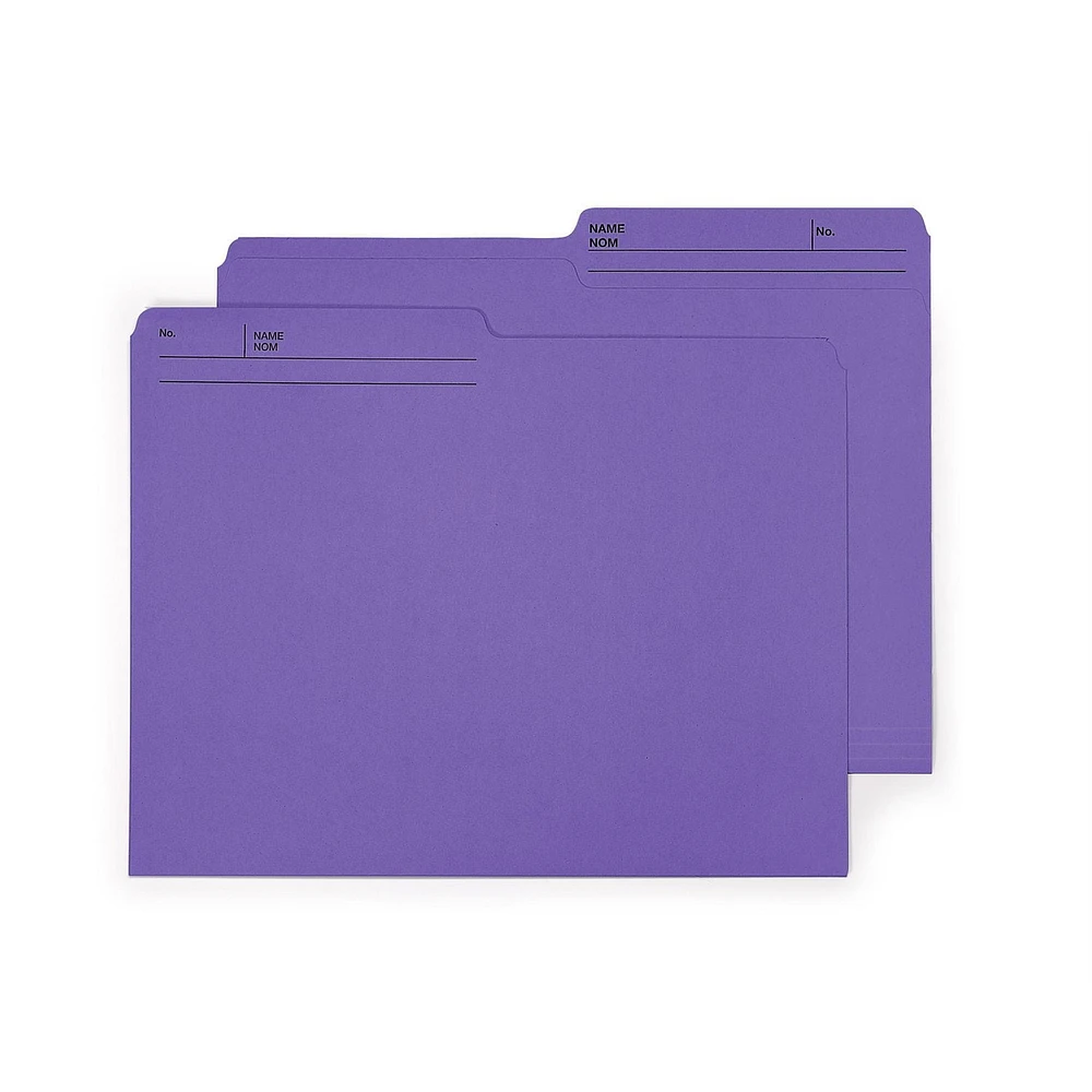 Chemises à Dossiers Continental Format Lettre, Couleur Violet, 12 unités