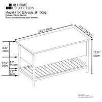 JR Home Collection  - Banc à chaussures pour entrée