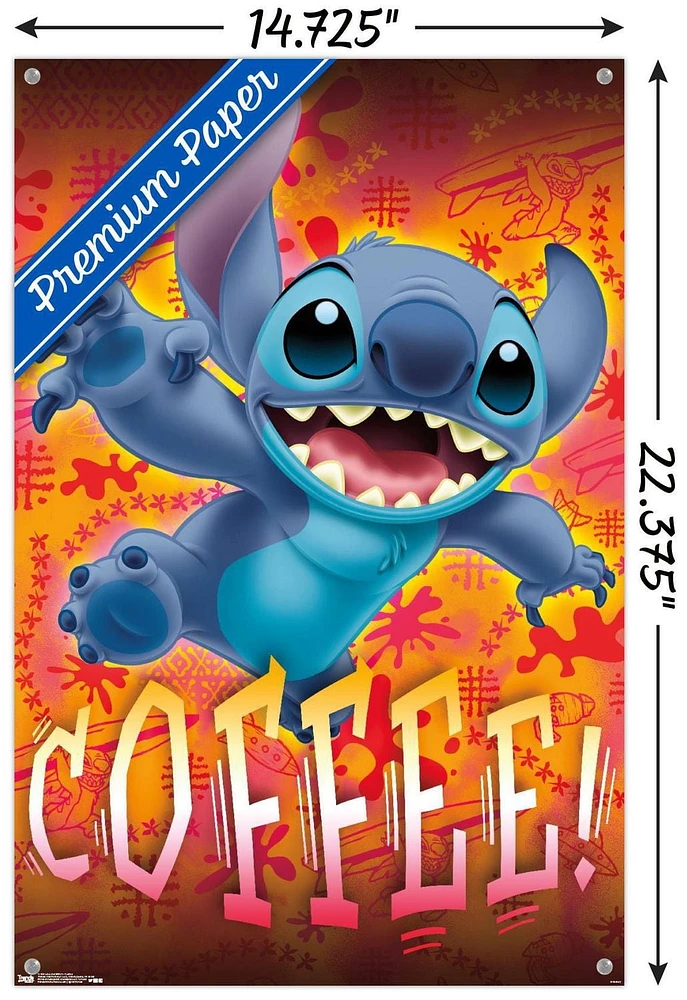 Disney Lilo and Stitch - Coffee Wall Poster, 22.375" x 34"