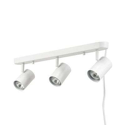 Dale 3-Light Matte White Plug-in Track Lighting