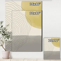 Designart Compositions géométriques minimales de formes élémentaires XXXIV Art mural sur toile
