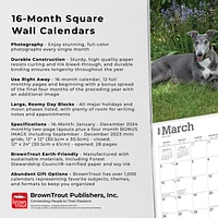 BrownTrout Greyhounds 2024 12x24 Inch Square Wall Calendar, 9781975463021