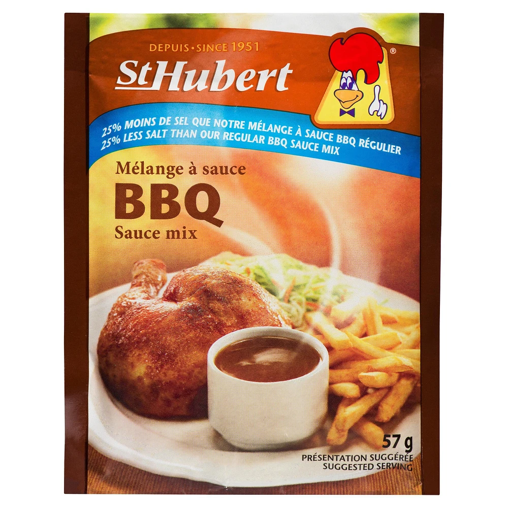 Mélange à sauce barbecue St. Hubert à 25 % moins de sel Sce BBQ moins sel STH 57g