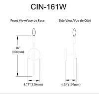 Applique murale à 1 lumière Cinthia - Laiton vieilli