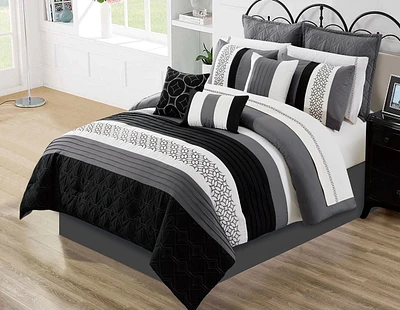 Safdie & Co. Ensemble édredon 7PC Q Maddox
