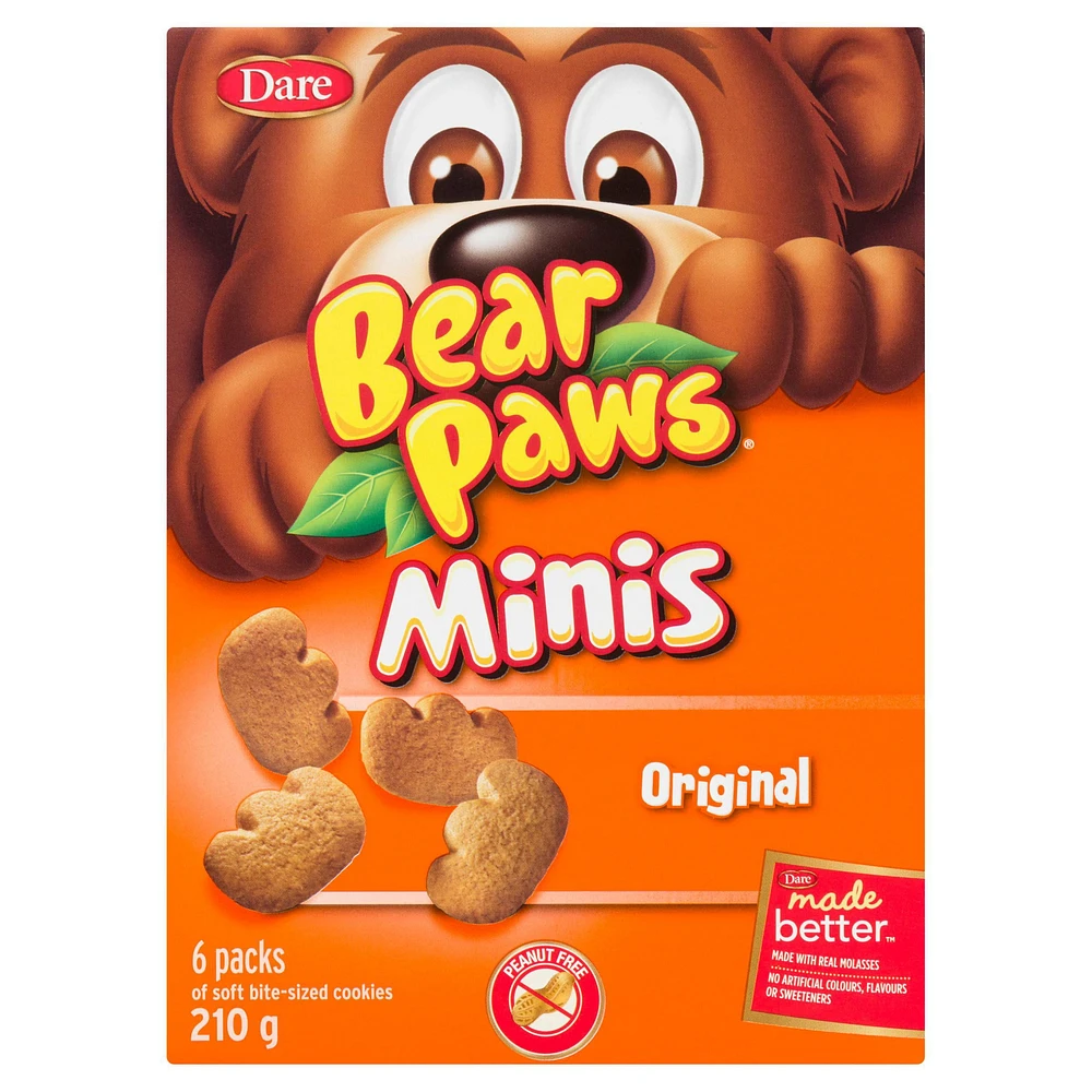 Bear Paws Minis Original Cookies, Dare, Pack of 6, 210 g