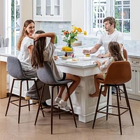 Homycasa Contemporary Set of 2 Barstool Swivel Counter Stools