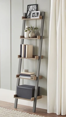 Hometrends Bedford 5 Shelf Narrow Leaning Bookcase
