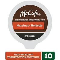 McCafé Premium Hazelnut Flavoured, Medium Roast, K-Cup Coffee Pods, 10 Count, 10 Count