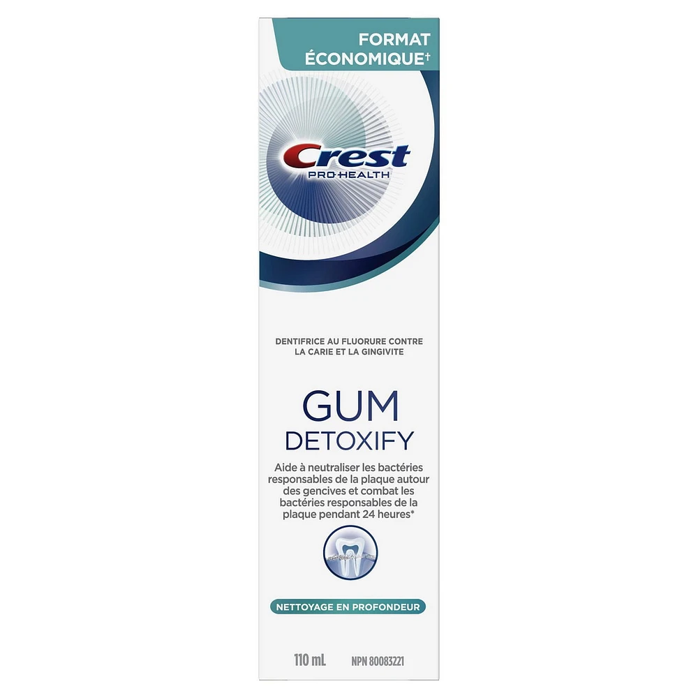 Dentifrice Crest Gum Detoxify Nettoyage en profondeur 110 mL