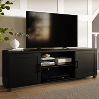 Meuble TV Virlomi avec rangement ouvert et fermé pour téléviseurs jusqu'à 85"