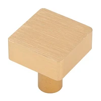 Era Square Paquet de 2 Bouton Dorée Brossée 1.18 x 1.18 x 1.14 po.