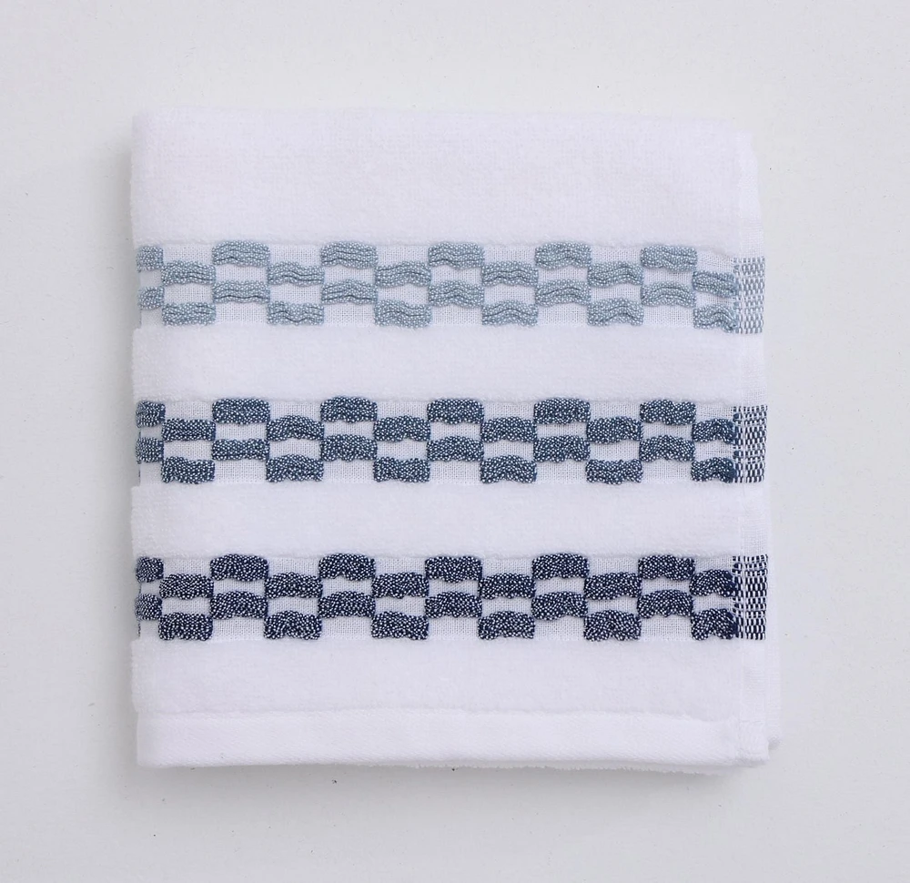 Ensemble de serviettes de luxe Chaps, paquet de 2, bleu marine, 16" x 24"