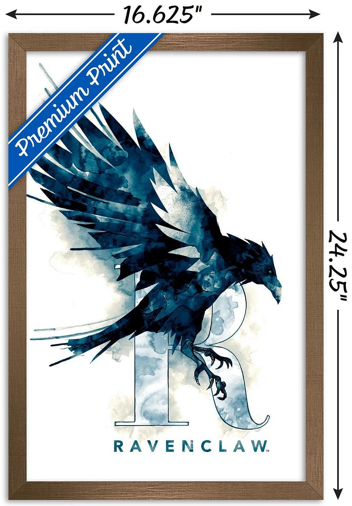 The Wizarding World: Harry Potter - Ravenclaw Illustrated House Logo Wall Poster, 14.725" x 22.375"