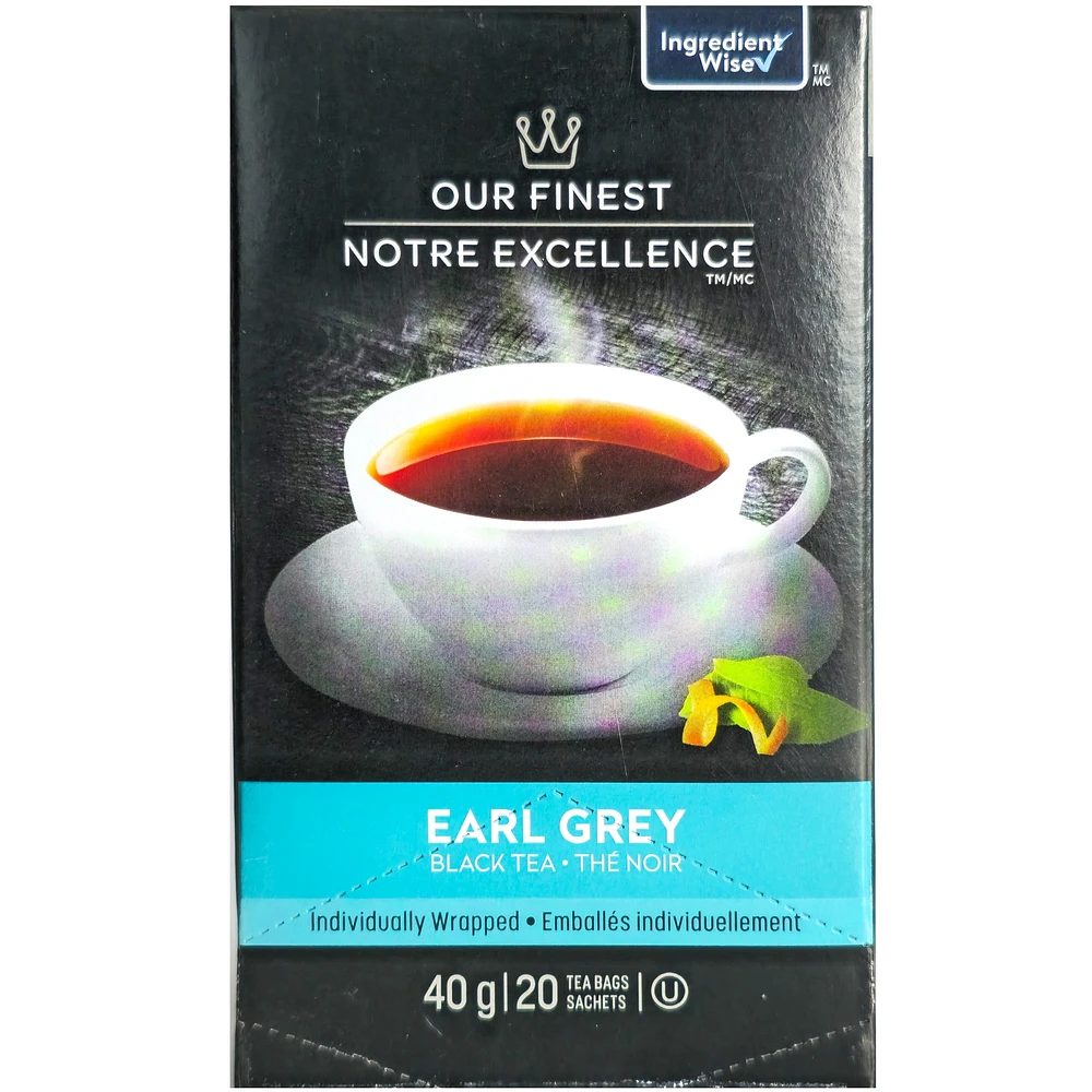 Our Finest Earl Grey Black Tea, 40 g, 20 tea bags