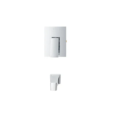 Square Pressure-balanced shower set with spout. PEX connection 1/2-in chrome finish