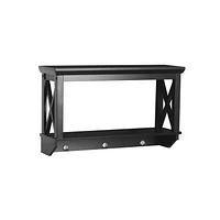 RiverRidge® Home La Crosse 3 Hook Wall Shelf - Black