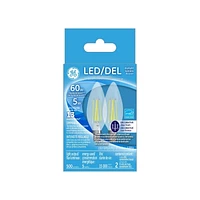 GE 5W LED BC CANDELABRA DAYLIGHT 2 PACK