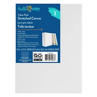 HELLO HOBBY STRETCHED CANVASES 8 PACK VALUE PACK 9 in. x 12 in. EACH, 9 in. x 12 in. EACH
