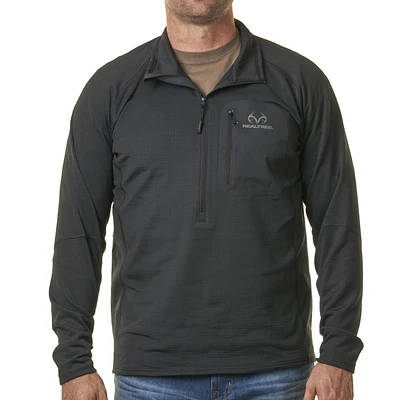 Realtree Men’s ¼ Zip Pullover - Black