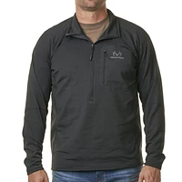 Realtree Men’s ¼ Zip Pullover - Black