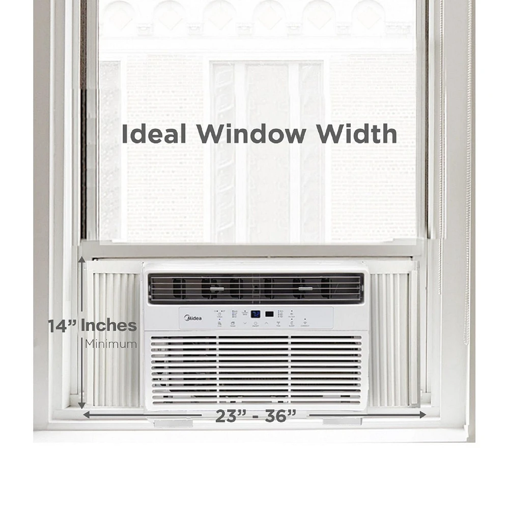 Midea Climatiseur de fenêtre de 8 000 BTU avec télécommande Chambre jusqu'à 350 pi².