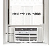 Midea Climatiseur de fenêtre de 8 000 BTU avec télécommande Chambre jusqu'à 350 pi².